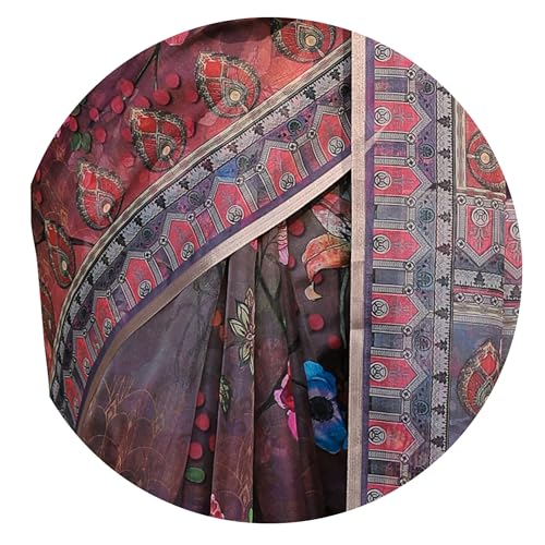 Image of MIRCHI FASHION Saree for Woman Organza Floral Printed | Lightweight Elegant Traditional Sari with Matching Blouse Piece