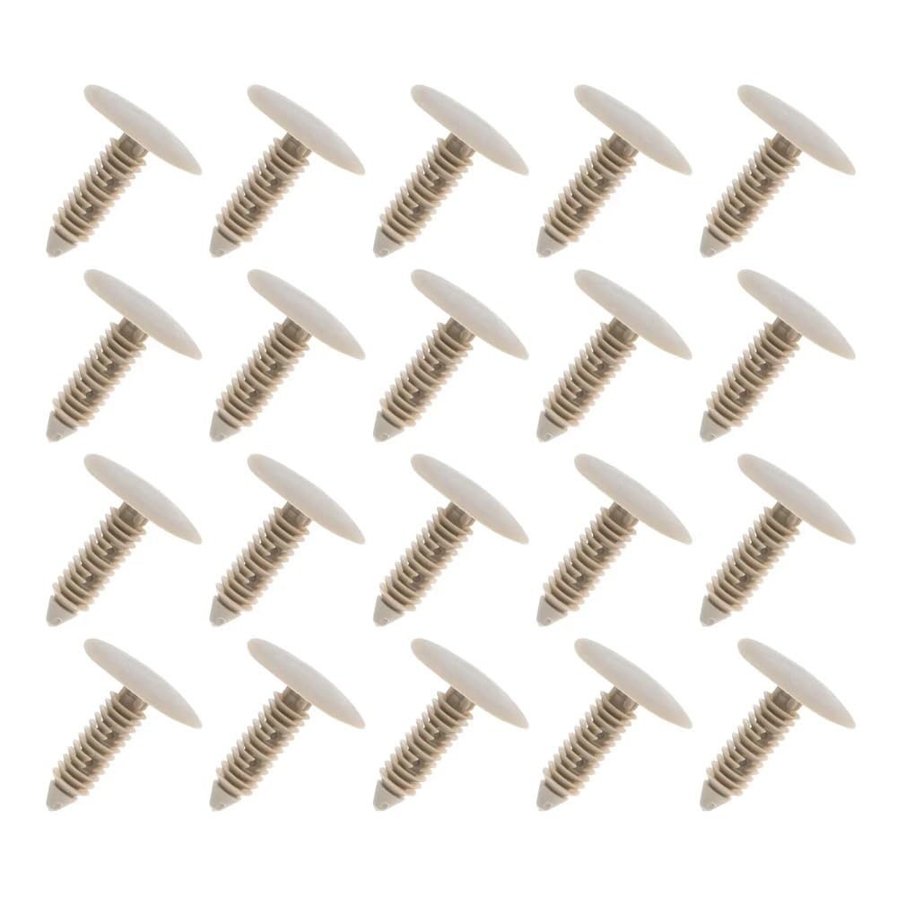 GLBMLMTHZP 20Pcs Plastic Rivets 7.9mm Auto Fasteners Fit For Buick Ford Car Roof Liner Trim Panel Retainer Clip Vehicle Universal