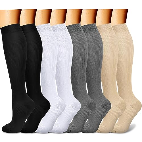 Image of Compression Socks (7 Pairs), 15-20 mmhg is BEST Graduated Athletic & Medical for Men & Women, Running, Flight, Travel, Nurses, Pregnant - Boost Performance, Blood Circulation