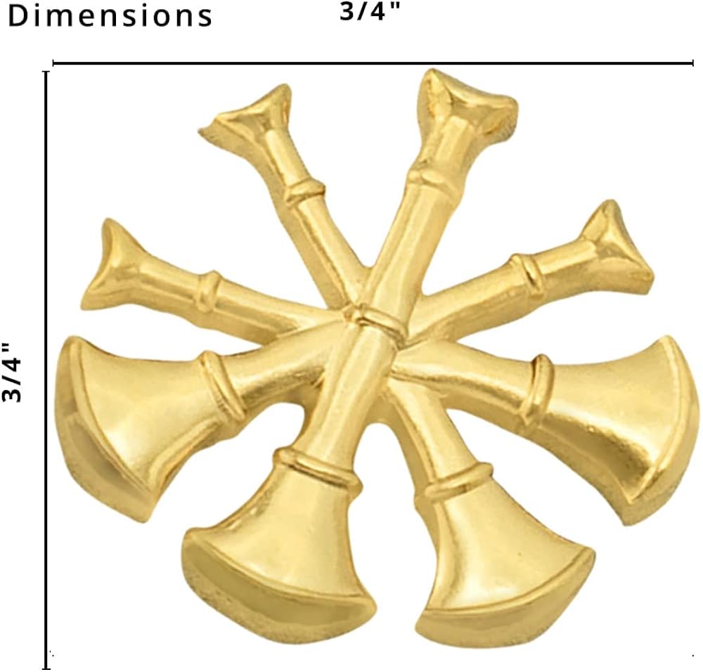 Smith & Warren Four Crossed Deputy Fire Chief Bugles Collar