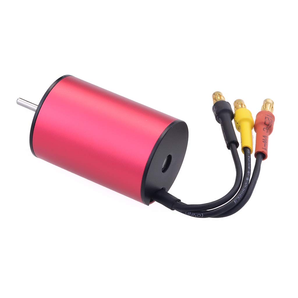 KingVal Replacement 2435 6100KV Waterproof Brushless Motor Shaft 2.3mm with 35A Brushless ESC Compatible with 1/16 1/18 RC Car