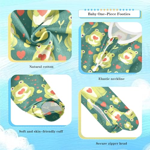 Flowers Pink Cute White Ducks Baby One-Piece Footies Long Sleeve Rompers Pajamas Zip Front Pjs for Boys Girls kids 3M2