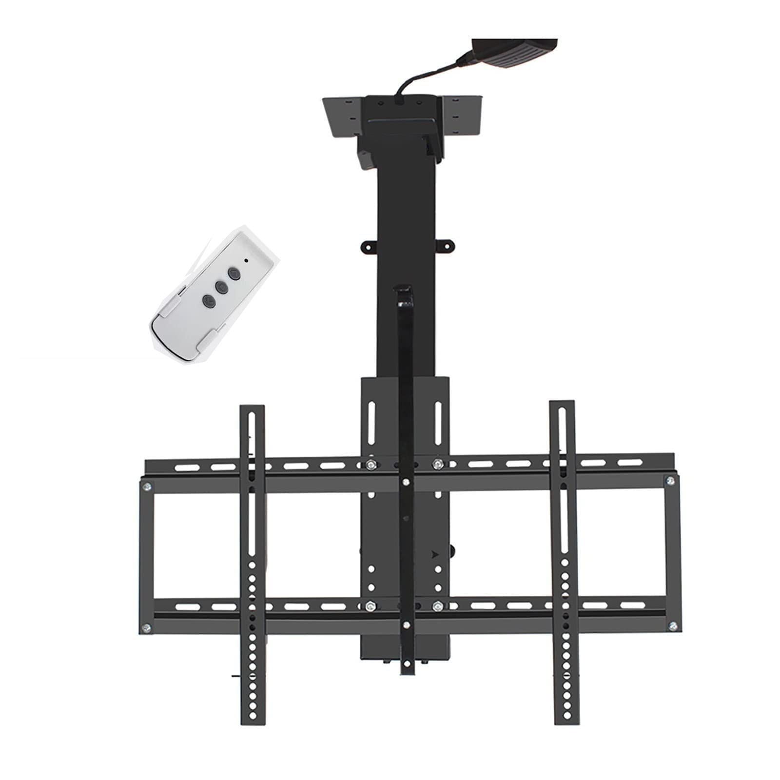 HTTGDGDH Motorized Ceiling Tv Mount, Adjustable Ceiling Tv Mount Bracket, Electric Tv Lift With Remote Control And Memory Setting, For 32" To 70" Tvs Up To 60Kg/132Lbs, 3 Installa,