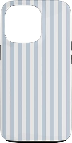 Miniatura 10 de Funda con patrón geométrico a rayas blancas y azul claro para iPhone 16