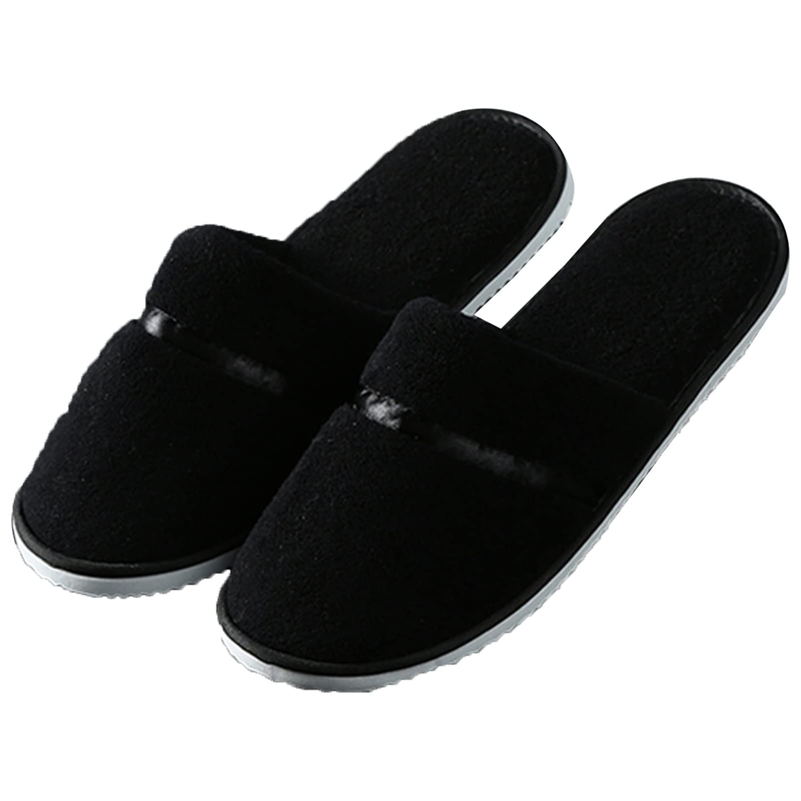 Zapatillas De Hotel, 10 Pares De Zapatillas De Spa No Desechables Zapatillas De Spa Con Punta Cerrada Y Esponjosas Para Uso De Hotel, Hogar, Invitados, Se Adapta A La Mayoría De Hombres O Mujeres