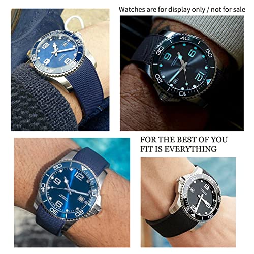 Bracelet montre silicone 21mm de qualité supérieure pour Master Conquest L3