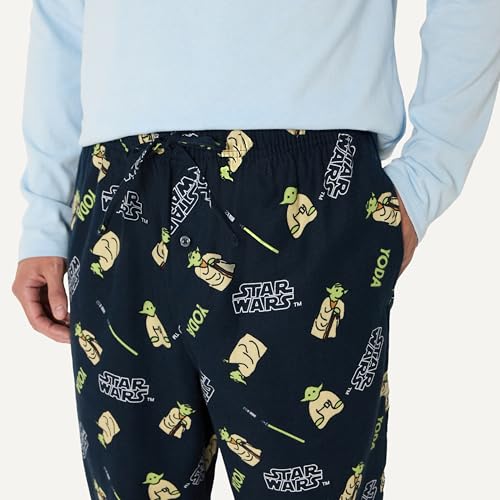 Image of Amazon Essentials Disney | Marvel | Star Wars Men's Flannel Pajama Sleep Sets