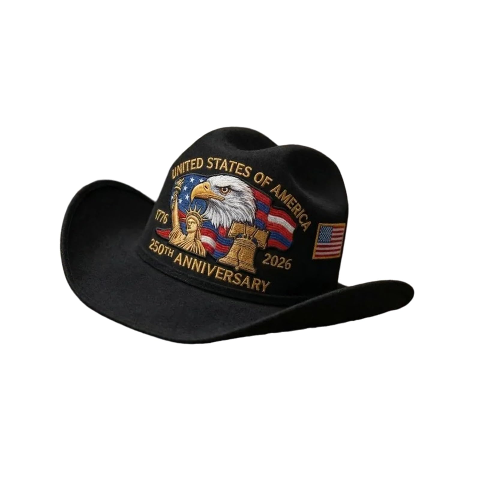 Meiliyizu Independence Day Themed Hat Embroidered Headgear Decoration Ideal for Music Festivals and Picnics Outdoor Party Accessories