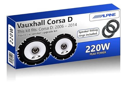 Corsa D Speaker upgrade Front Door Alpine car speakers 6.5 17cm 220W