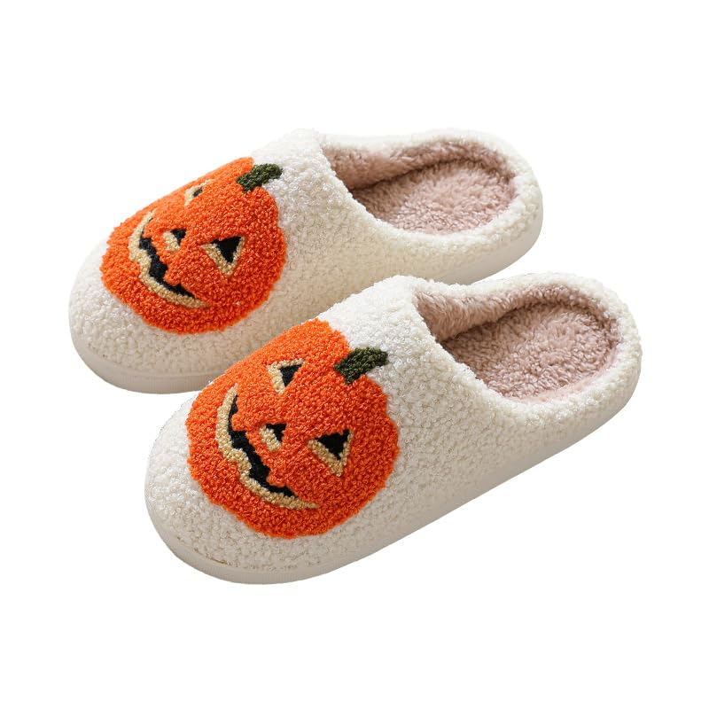 Christmas Slippers Halloween Slippers Cute Fall Fur Shoes Gifts For Women Men Warm House Indoor Party