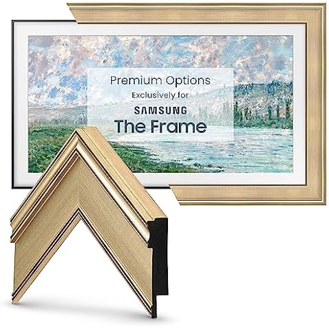 Frame My TV Deco TV Frames - Champagne (Formerly Warm Silver) Smart Frame Compatible ONLY with Samsung The Frame TV (55 inch, Fits 2021-2024 Frame TV) Cover