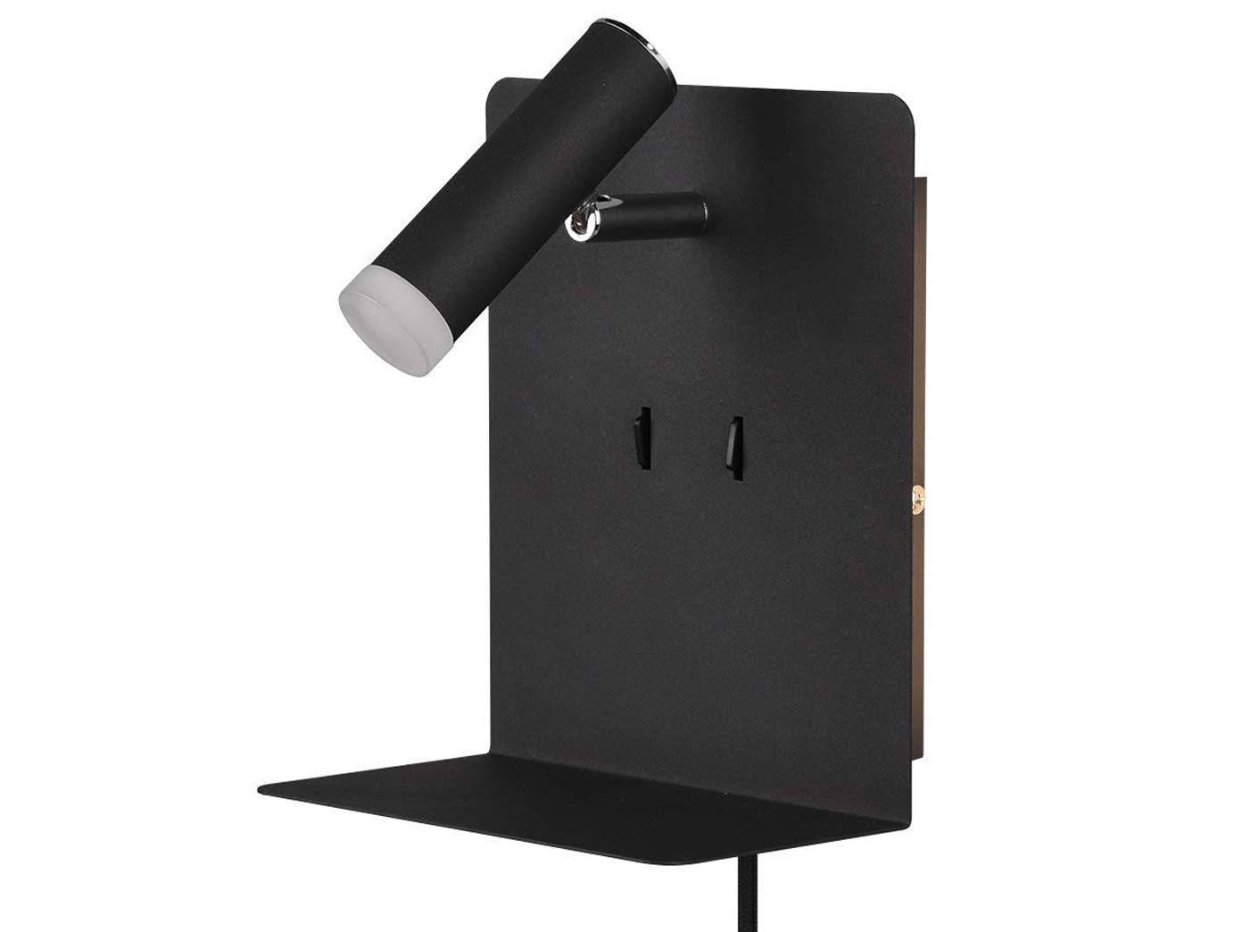 Trio Leuchten LED Wandleuchte Element 222570232, Metall Schwarz Matt, 1 x 3 Watt LED, USB Ladebuchse