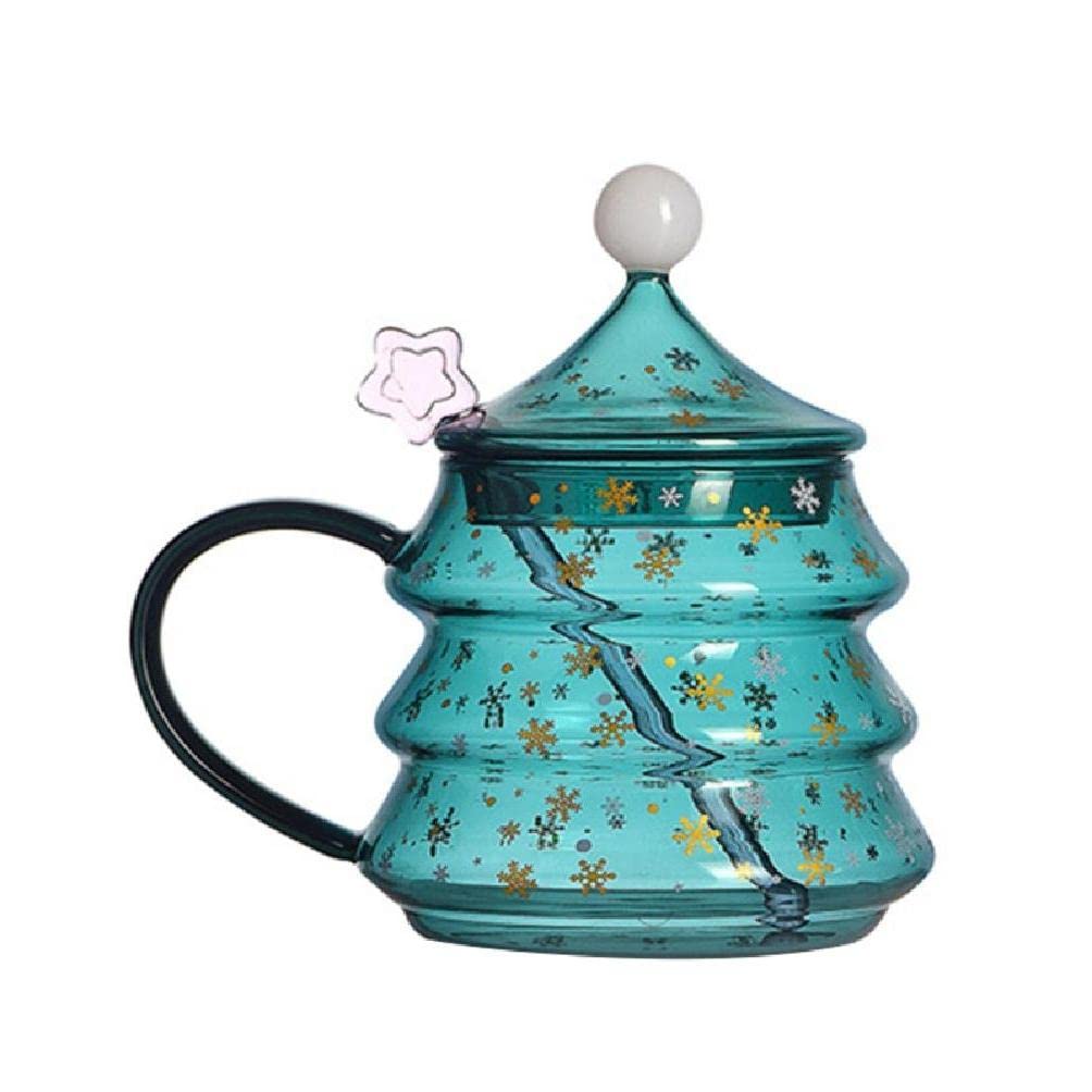 Cadeau de Noël tasse arbre de Noël en verre borosilicate originale pour homme et femme