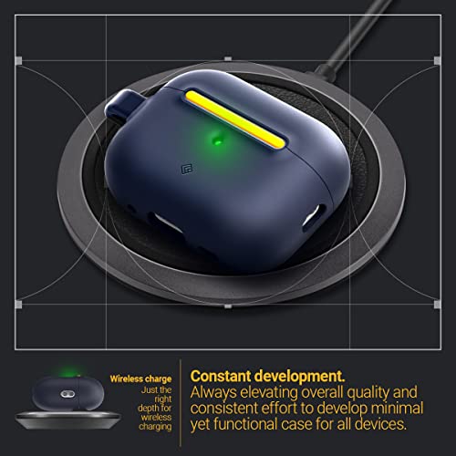 Caseology Nano Pop For Airpods Pro 2 Case [Keychain Carabiner Included] Designed For Airpods Pro 2Nd Generation (2022) - Blueberry Navy #TOP6