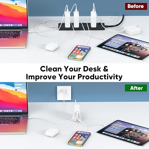 Image of MX 200W USB C Charging Station,GaN III 6-Port Fast Charging USB C Charger Hub,PD 100W Laptop Charging Adapter Compatible with MacBook Pro /Air,DELL,Steam Deck,iPhone 16 /15 /14,Galaxy S23 /22