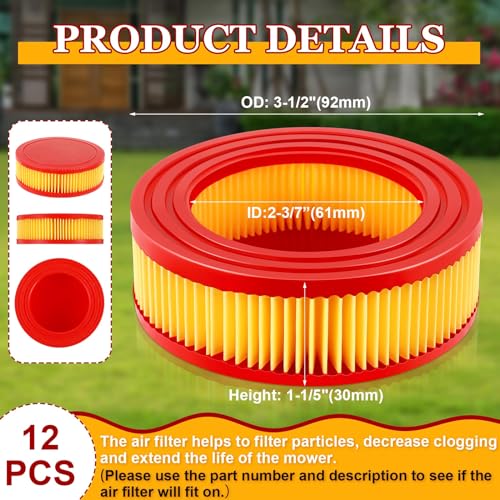 DaisyInner Air Filter Dimensions