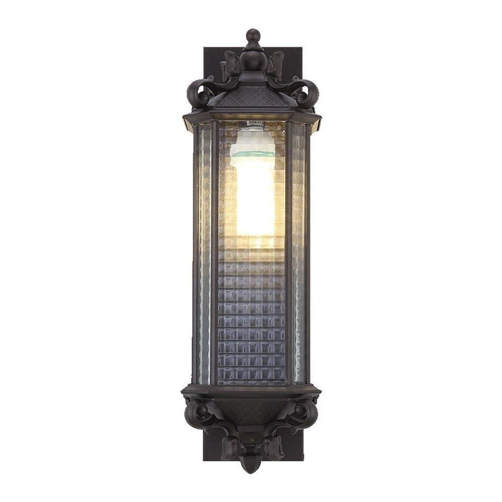 Oświetlenie ścienne Lampa ścienna Tradycyjna antyczna latarnia wiktoriańska Szklana lampa ścienna zewnętrzna Wiejska aluminiowa willa Oświetlenie alejek ogrodowych Lampa ścienna LED E27 Oświetlenie de
