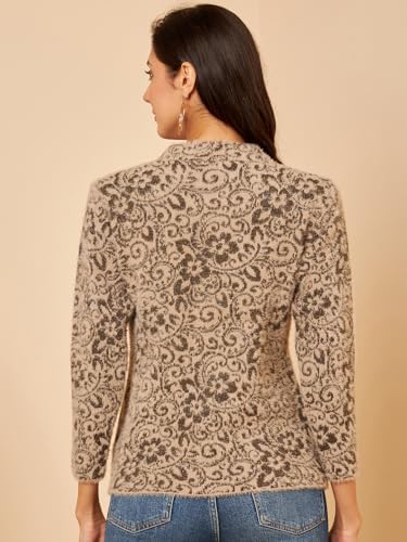 Image of Modeve Women Floral Print Round Neck Sweater for Winter||Winterwear||