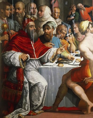 Toile Vasari Clément VII Grand Format Moderne pour Habiller un Mur Vide de Salon 60x90 cm