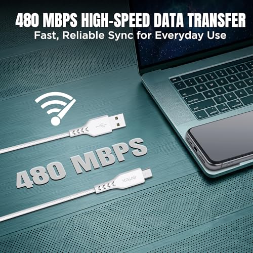 Image of Intex Speed 3A USB to Micro Fast Charging Cable Output Cable, 480mbps, Data Sync, Strong PVC Cable for Mobile, Neckband, Compatible with Micro Devices - White