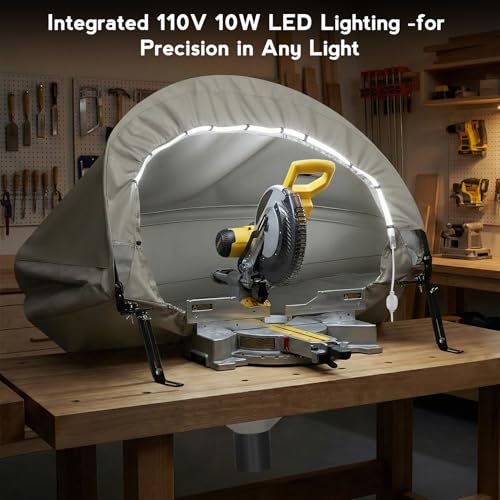 Gorhope Miter Saw Dust Hood with 12W LED