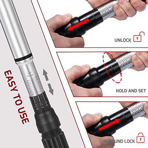 Image of 3 /4-Inch Drive Click Torque Wrench (100-600ft.lb / 135-815Nm) Dual-Direction Adjustable Torque Wrench Set