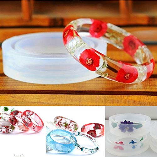 4 Size Silicone Bangle Mold Clear Round Bracelet Jewelry Casting Resin Mould (Normal) #TOP7