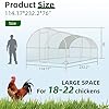 Large Metal Chicken Coop with Run, Walk-in Chicken Run Pen Poultry Cage, Water-Resistant & Anti-UV Cover, 9.5'W x 19.3'L x 6.3'H #1