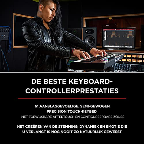 M-Audio Oxygen Pro 61- USB MIDI keyboardcontroller met 61 toetsen met beatpads, toewijsbare MIDI knobs,buttons&faders en… - Image 3