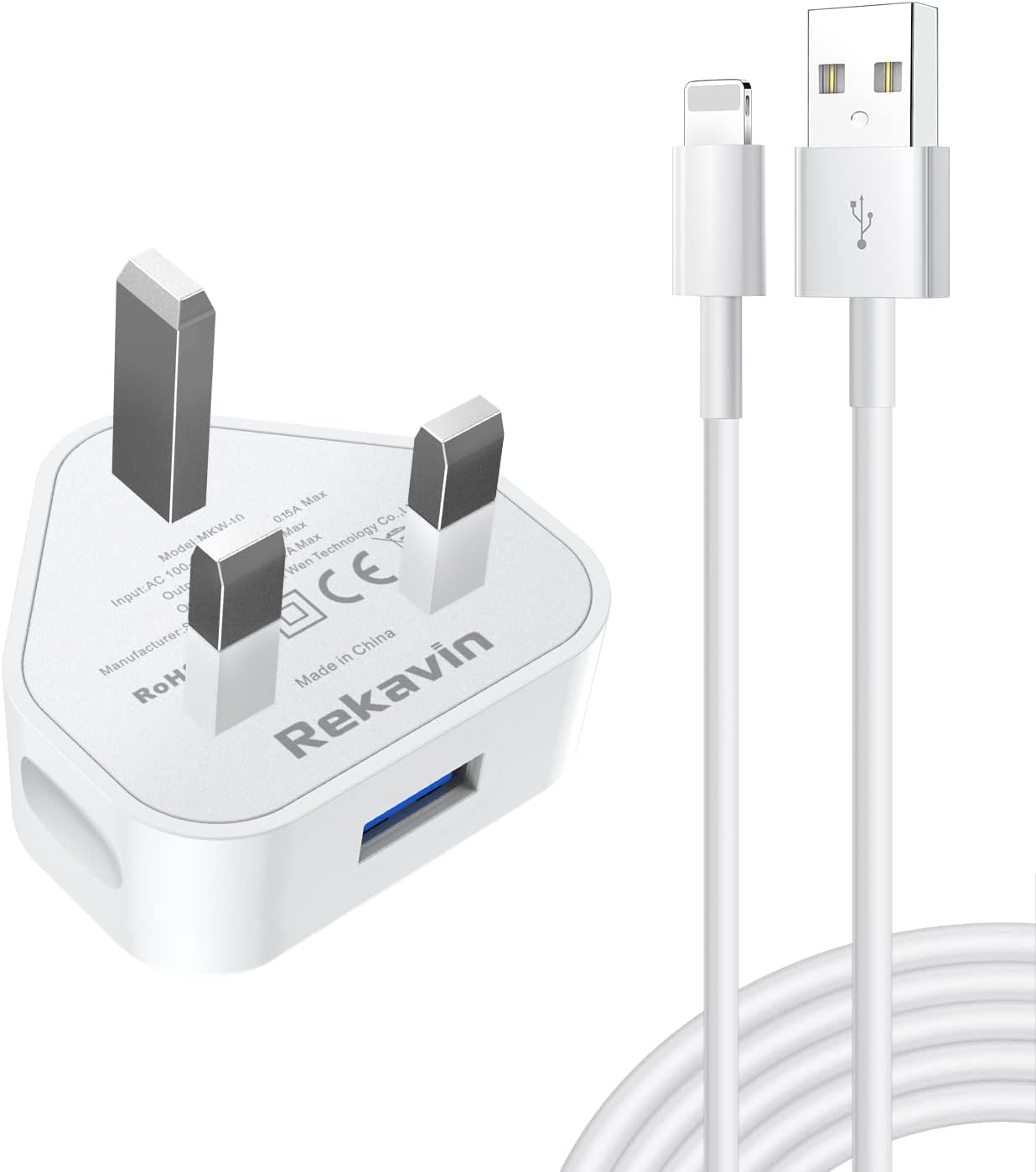 iPhone Charger Plug and Cable,Old Apple i Phone USB Charger Cable and Plug with Lightning Lead 5W 5V 1Amp Charging for iPhone 14/13/12/11 10 Xs Max XR X 8 7 6 6S 5 5C 5S SE