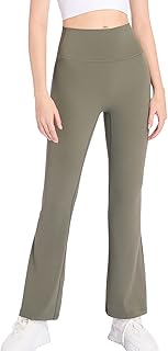 Qinuan Bootcut Yoga Pants for Women High Waist Bootleg Yoga Pants Tummy Control Yoga Trousers Suitable for Office, Gym, Casual, Jogging, Yoga