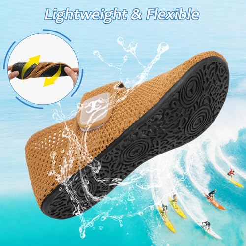 Image of Water Shoes for Women Men Barefoot Beach Swim Aqua Socks Summer Wide Slides Sandals Quick Dry Pool River Sea Sock Shoes