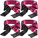 Hestya 4 Pack Satin Eye Mask Blindfold Tie 150 cm, Black Red