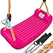 Produktbild KIDIZ® Schaukel Kinderschaukel Set - Ink. Zubehör Schaukelsitz Schaukelbrett Garten Outdoor Indoor Brettschaukel für Kinder zum Schaukeln aus Kunststoff Höhenverstellbar rutschfest, Pink