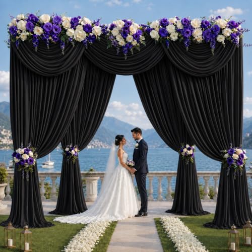 Cortinas Fondo Negro 20ft x 12ft 4 Paneles miniatura 2
