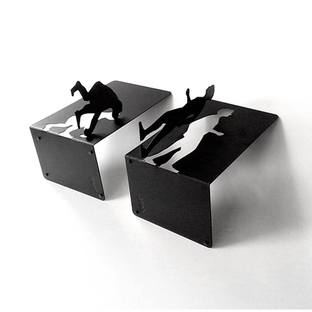 Buchstützen Für Büro Buchenden, dekorative Metal-Buchstützen, Non-Skid-Buchende, Buchstützen for Regale, Buchstopper for Home Office Decor, 1 Paar Bücherstütze für Schule