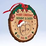 ARTSYWIX New Parents Christmas Ornament 2024, See You in 2025, Our First Christmas as a Family of 3, New Mommy & Daddy Gift, Gifts for Expecting Parents Mom to be, Pregnancy Ornament for Parents to be