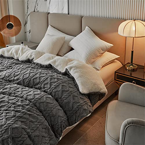 2023 New Thickened Super Soft Insulation Hibiscus Winter Quilts, Lightweight Breathable Warmth Thick Bed Comforters, Fluffy Plush Double-Sided Twin Size Velvet Blanket Quilt for Cold Weather.