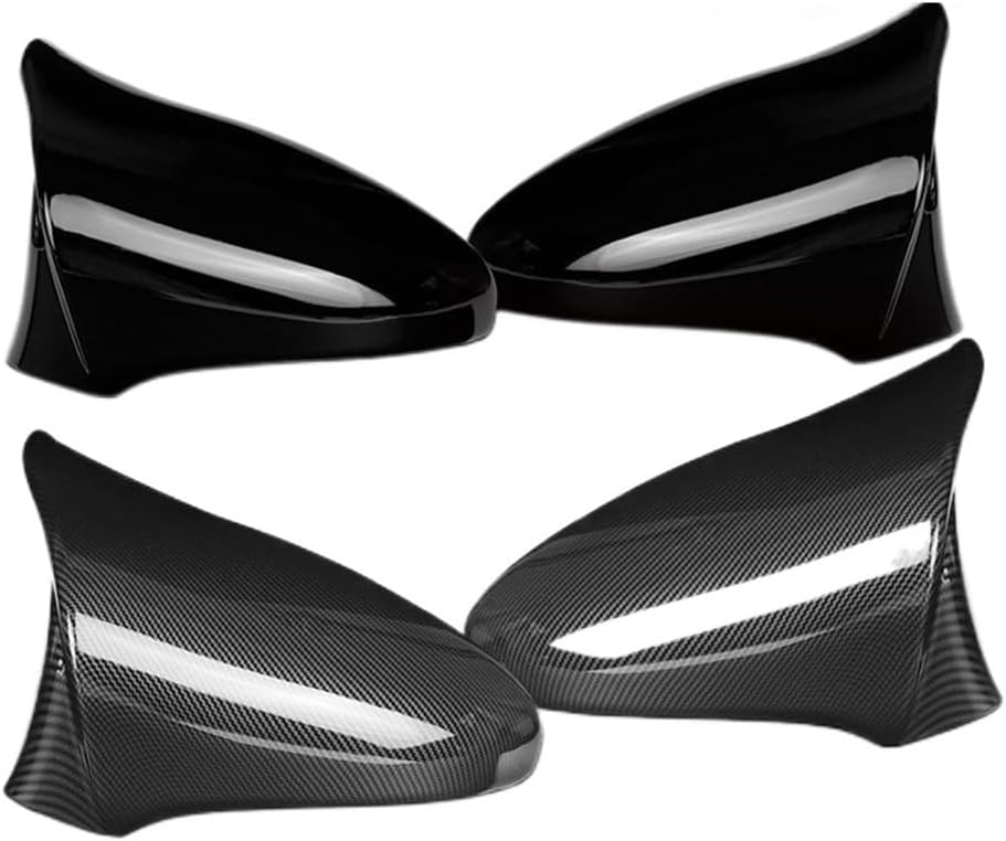 2Pcs M Horn Style Rear View Mirror Cover Cap Compatible with Lexus IS200 250 300 350 2014-2020 Car Side Rearview Mirror Cover Cap Shell (Color : Glossy Black)