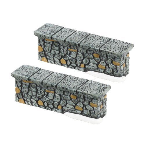Department 56 Accessories for Villages Woodland Stone Wall, General Accessory, (Set of 2)