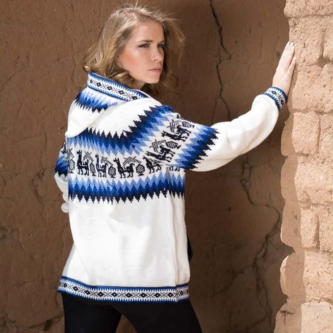 Gamboa Alpaca Cardigan Sweater for Women Hooded Knit Fall Winter Lady Womens Lightweight Sweaters4