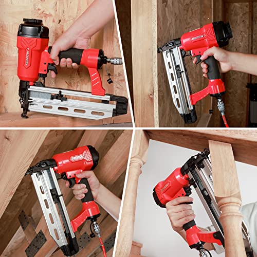 ARROW Pneumatic 16 Gauge Finish Nailer with 1000 Pcs Nails, 16 GA Professional Straight Nail Gun Kit, Oil-free Design, Depth Adjustable, Dryfire-lockout, Fits 1-1/4-Inch to 2-1/2-Inch Finish Nails by Arrow Fastener - Image 7