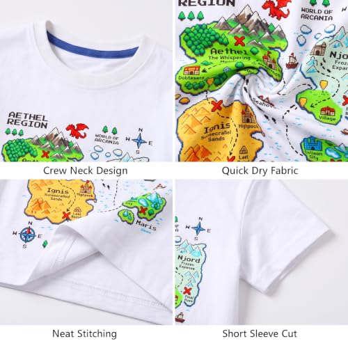 Image of DEEKEY Toddler Boys Shirts Short-Sleeve Little Kids t Shirts Boys' Tops, Tees & Shirts Graphic TEE Age for 2-7 Years 4-Pack