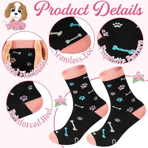 3 Pcs Dog Lover Gifts for Women Dog Mum Gifts Set Include Funny Makeup Bag Socks and Keyring for Christmas Party Mother's Day Pet Lovers Birthday Gift - Image 4