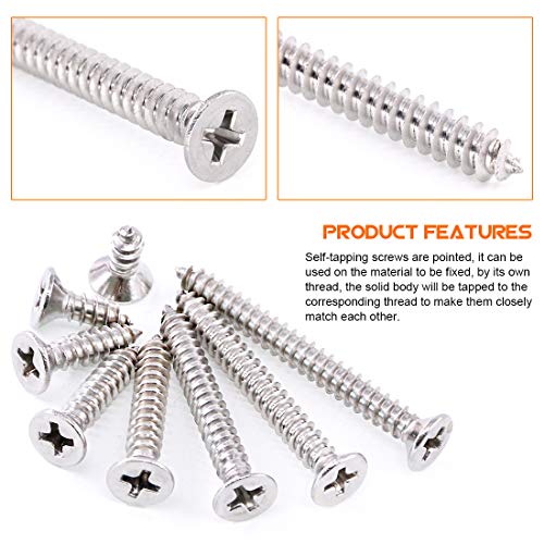 Kit de tornillos autorroscantes acero inoxidable 180 pcs miniatura 3