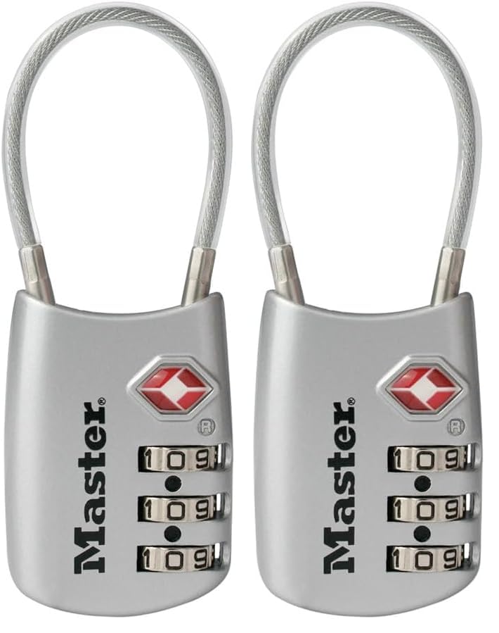 Image of Master Lock 4688D Set Your Own Combination TSA Approved Luggage Lock, 2 Pack, Assorted
