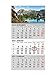 Produktbild Dreimonatskalender 2021 24x45cm grau/rot Landschaft 951-0011