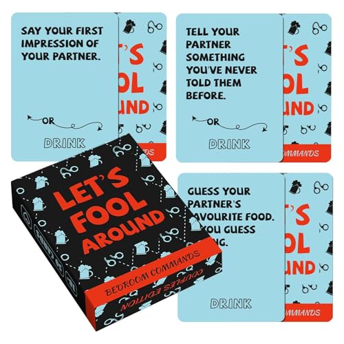 Lustige Spielkarten für Paare, 50 x Liebesfragen, Gesprächskarten, 8,9 x 6,4 cm, romantisches Verbindungsspiel, Vertiefung der Bindung für Sie und Ihn, perfekter Valentinstag
