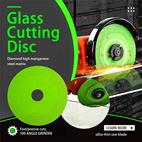 OneNine Glass Cutting Disc, 125 x 22.23 mm, Professional Diamond Disc, Quick Precise Cutting Saw Blades for Tiles, Glass, Granite and Porcelain for Angle Grinder - Image 2