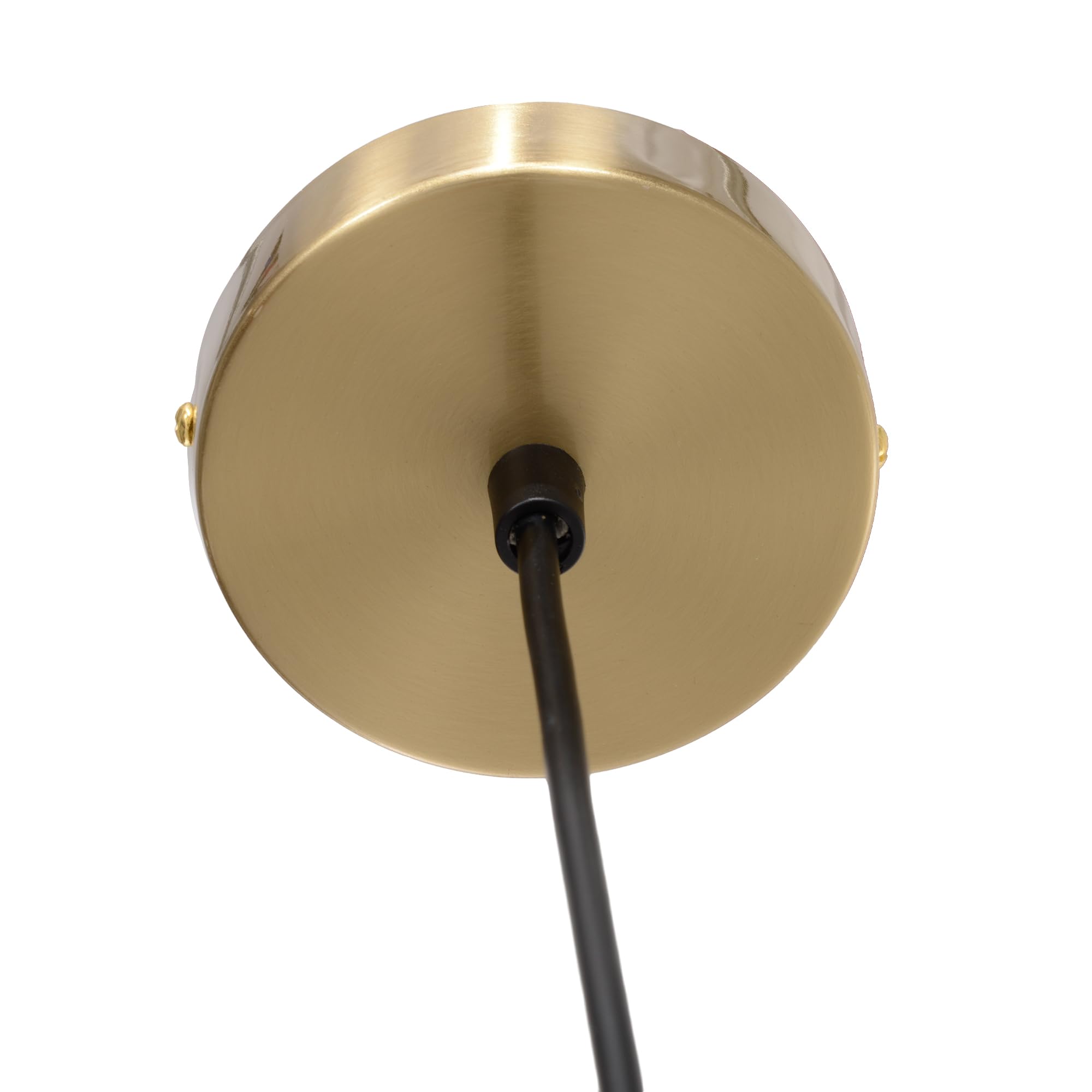 HOMCOM Lampada a Sospensione con 2 Paralumi, 32x15x51 cm, Bianca e Oro | in Vetro, Filo Regolabile, Lampada Moderna in Metallo